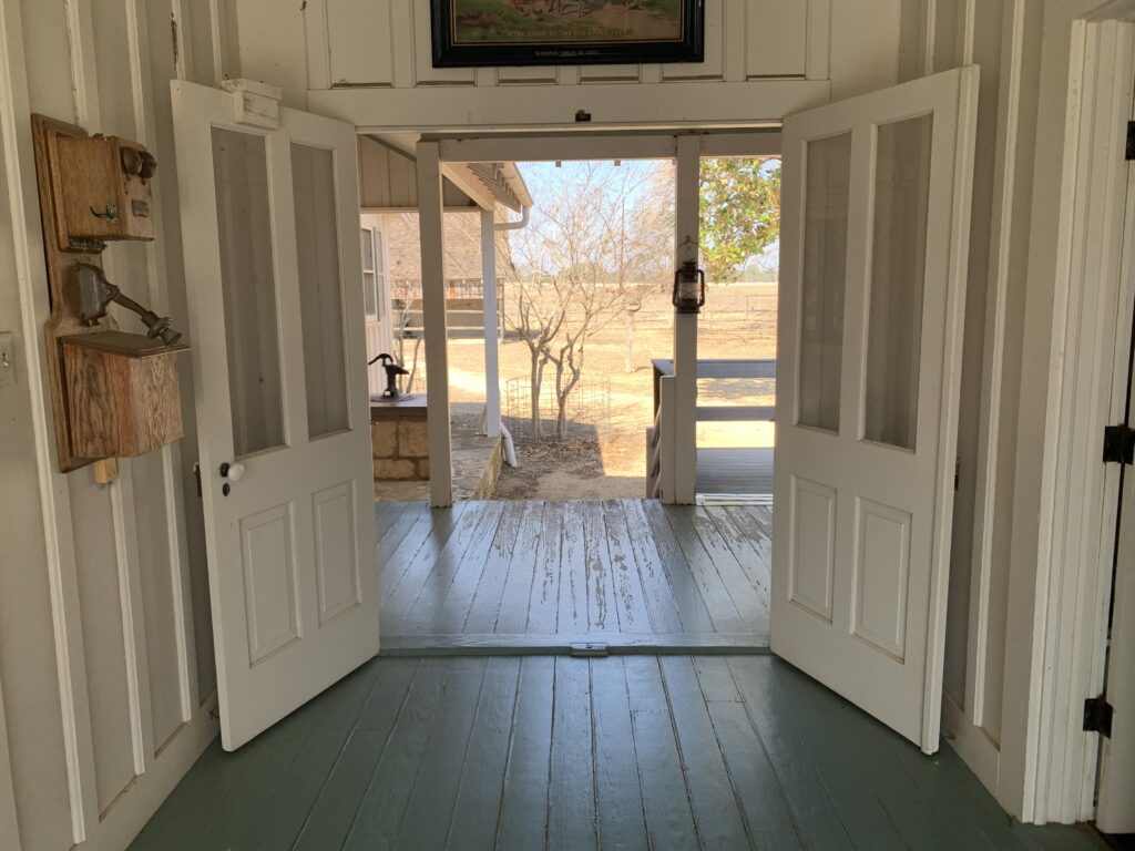 View out the back of LBJ’s boyhood home.