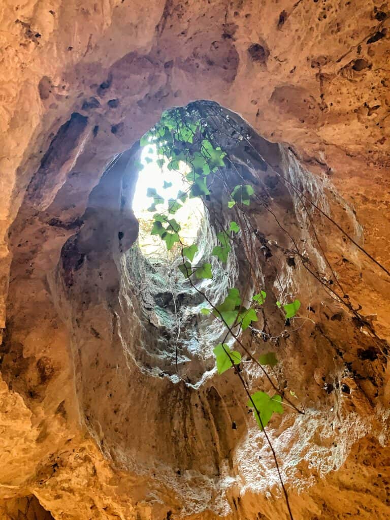 Opening that was first used to enter cave.